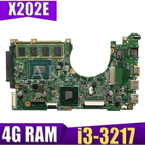 X202E Laptop motherboard for ASUS X202E X201E S200E X201EP original mainboard 4G RAM I3-3217U