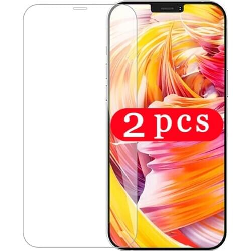 2Pcs for iPhone 12 mini 11 pro XS Max X XR SE 2020 8 7 6 6s plus tempered glass phone protective screen protector film on glass