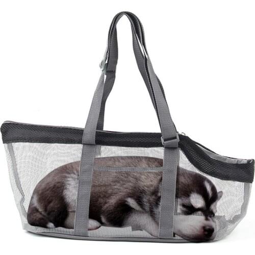 Pet Carrier Pet Carrying Box Dog Carrier Bag Dog Travel Bag Foldable Mesh Cat Dog Carrier Tote Bag Single Shoulder Cat Handbag