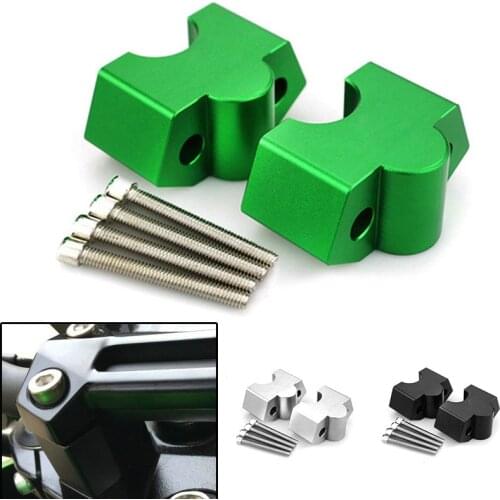 1Pair Motorcycle Modification Parts Leading Handlebar Heightener CNC Aluminum Heightening Block For KAWASAKI Z250 Z300 Z750 Z800