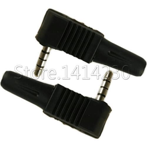 1 Piece 90 Degree 3.5mm 4 Poles Audio Plug 3.5mm Plug Headphone Plug Jack Adapter