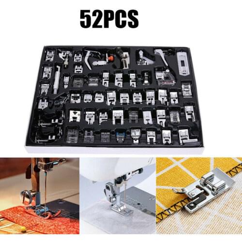 52 PCS Presser Feet Fits Singer,Brother,Janome,Elna, Kenmore,low Shank Sewing Machines Parts