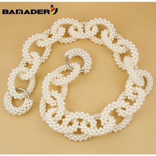 Acrylic Pearl Chain Bag Strap Korean Pearl Decoration Chain Resin DIY Accessories Shoulder Crossbody Bag Replacement Pearl Strap