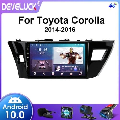 6G+128G 2din Android 10 Car Radio Multimedia Video Player For Toyota Corolla Ralink 2013 2014 2015 2016 GPS Navigation Head Unit