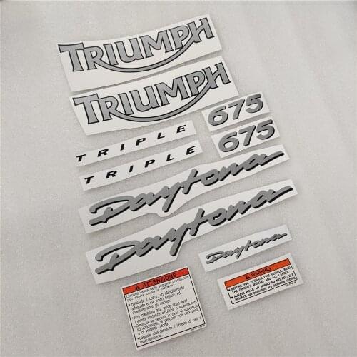 Free Shipping Motorcycle Fairing Decal Silver Black for Triumph 675 Protector Racing Sticker Full Kit Decorative Protector