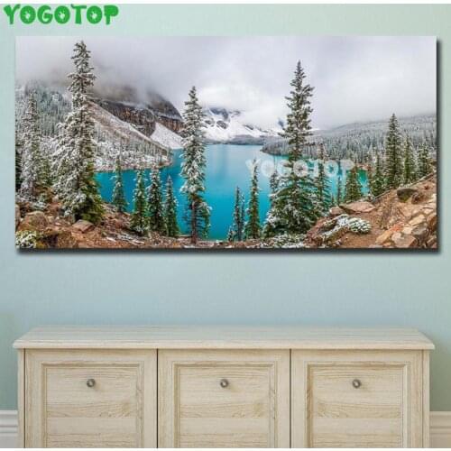 Large Size 5d diy mosaic diamond painting Lake Moraine Canada Home Decor cross stitch embroidery rhinestone home decor YY5128
