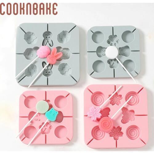 COOKNBAKE Silicone Mold for Lollipop candy round Chocolate lolly pastry Form silicone ice gummy jello cake decoration diy mould
