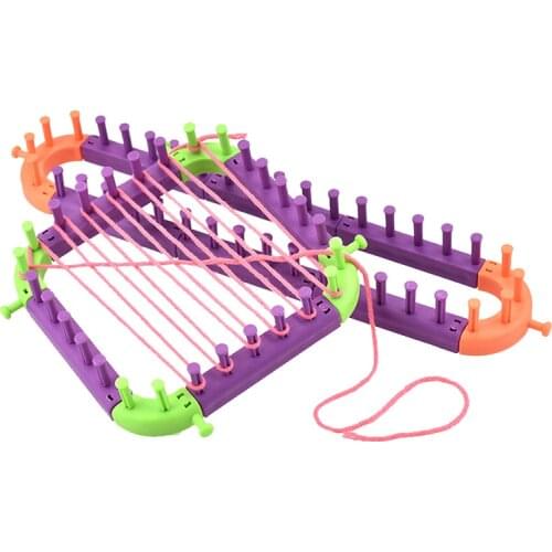 Long Adjustable Knitting Loom Set For Yarn Cord Knitter Craft Kit Tool With Hook Needle With Pegs All Unfitted New Design