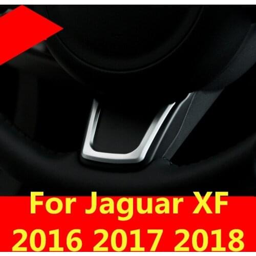 For Jaguar XF 2016 2017 2018 1pc Plastic Car Accessories car stickers Steering Wheel U-Shaped Decoration Cover Sequins