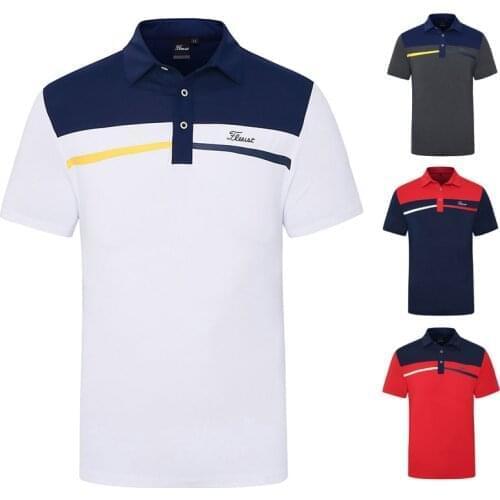 Golf Clothing Mens Short Sleeve Top Outdoor Sports Leisure Quick Drying Polo T-Shirt Can Be Customized