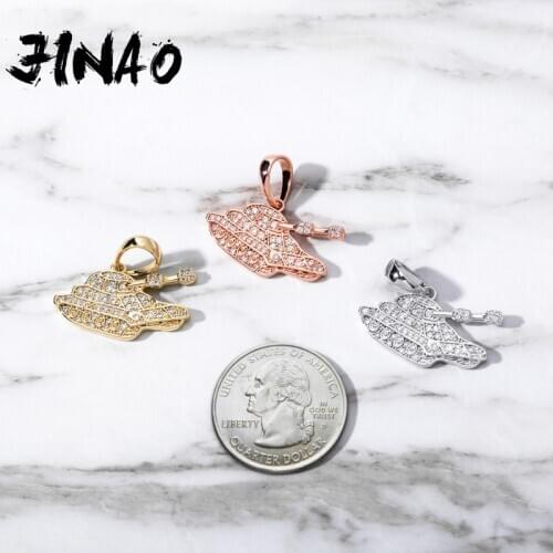 JINAO 925 Sterling Silver Female Pendant Sparkling Tank Pendant High Quality Ice 3A+ Crystal Zircon Necklace Fashion Charm