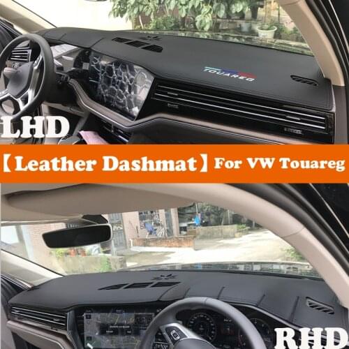 Leather Dashmat Accessories Car-Styling Dashboard Covers Pad Dash Mat Sunshade Carpet For Volkswagen VW Touareg 2019 2020 2021