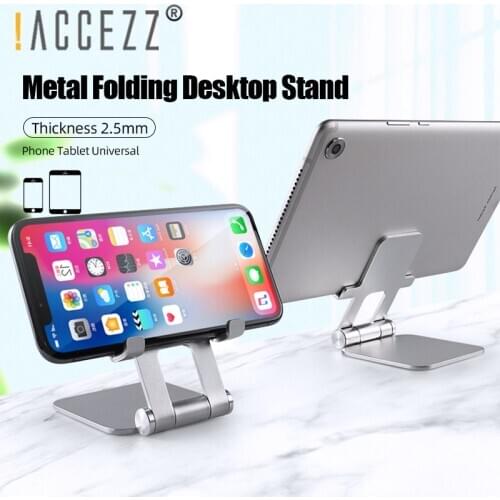 !ACCEZZ Metal Phone Tablet Holder Stand For iPhone 11 Pro XS MAX XR X For Samsung For Huawei P40 Ipad Air Stable Support Bracket