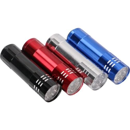 9 LED Mini Flashlight Flash Torch Lamp AAA Battery Small Pocket Penlight Portable Lantern Light Lamp High Power for Camping