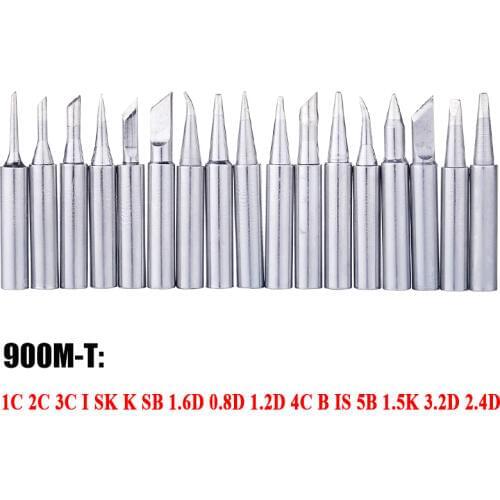 Lead-free Solder Soldering Iron Tip Replacement 900M-T Series Welding Head For 936 Soldering Station Rework Repair Tool