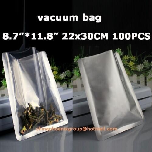 8.7"*11.8"_22x30cm Translucent Aluminum Foil Package Bags Pack Packing Bag Open Top Heat Seal Packaging Bag For Food Storage Bag