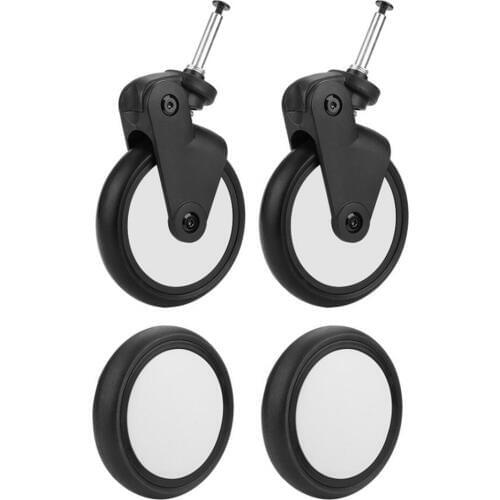 1 Pair Baby Strollers Rubber Wheels Replacement Parts Strollers Front / Rear Wheel Accessories 5.12inch Dia, Durable & Safety