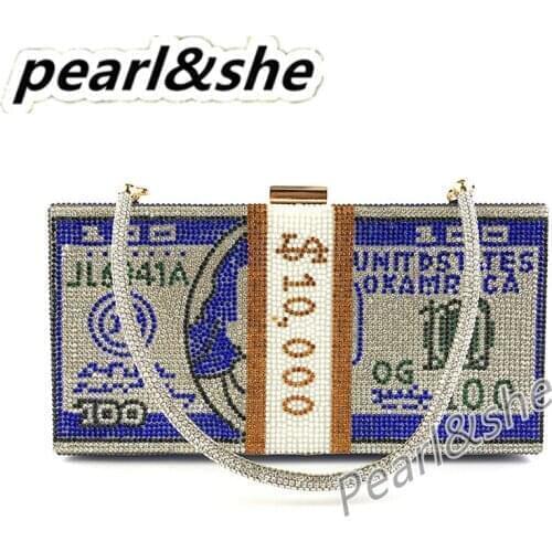 Clutch Bag Durable Elegance Rhinestone Dollar Designer Fashion Pack Female Pouch New Women Handbag Holder Smart Bag