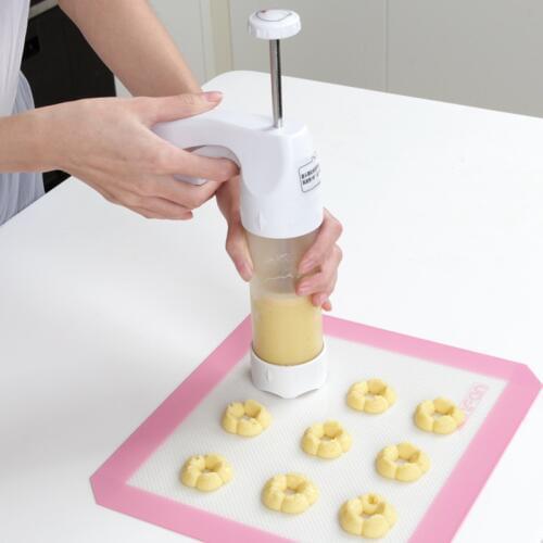 Baking Pastry Cookie Mold Stamp Press Gun 12 Flower shape+6 Pastry Tips Cake Biscuit DIY Tool Making Machine Kitchen Accessories