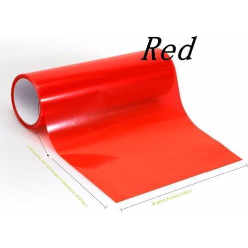 1 Roll Red Headlight tint film Vinyl rear With 3 Layers For car lights tinting Tail covering FOIL size 0.3x10m/Roll PROTWRAPS