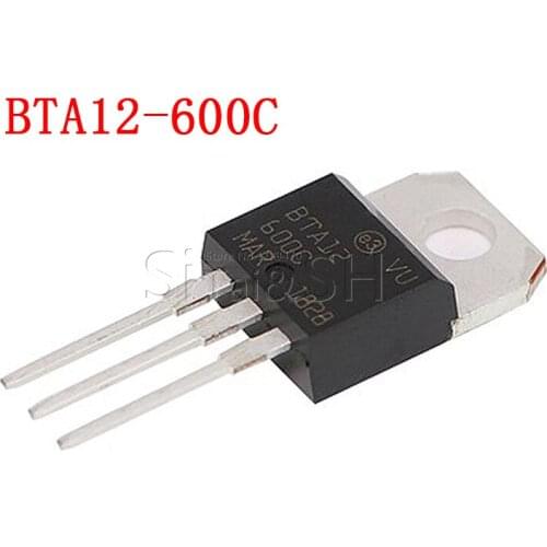 10pcs/lot BTA12-600C BTA12-600 BTA12 TO-220