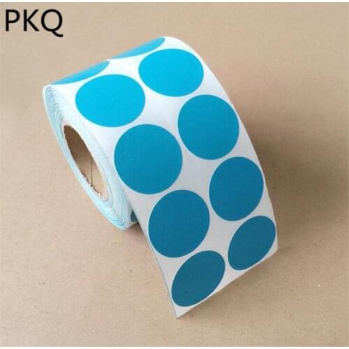 10cm large size round self adhesive labels red white blue round circle stickers in roll for heat transfer printer