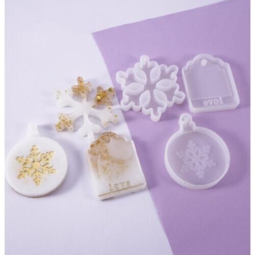 3 Styles Christmas Shiny Snowflake Silicone Mold Cake Decoration Fondant Sugarcraft Tools Silicone Mould Gumpaste Candy