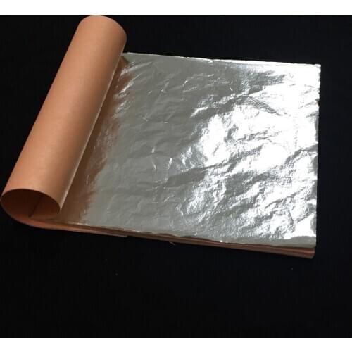 40 booklets 25pcs/booklet Italian Imitation silver Leaf 14*14CM aluminum foil leaf gilding silver leaf