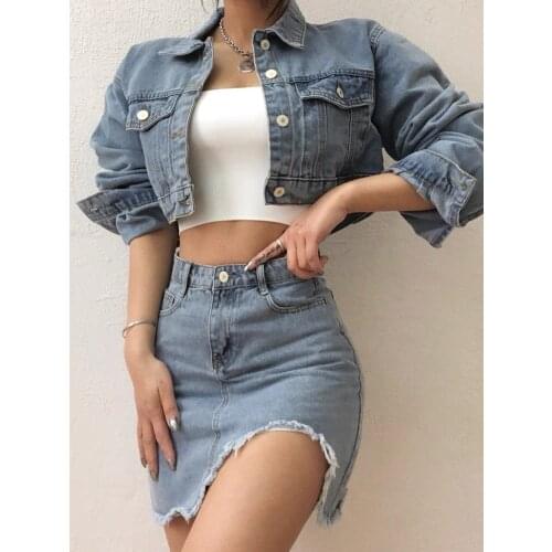 Bottoms Womens Summer High Waisted Jeans Skirt Y2k Plad E-girl 2000s Aesthetic Clothes Indie Slit Denim Mini Skirts Yk2