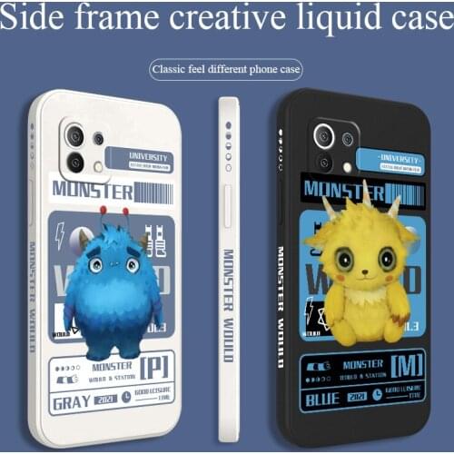 Leisure Monster Phone Case For Xiaomi Mi 11 10T 10T Pro 10 S lite Ultra 9T 9 8 Note 10 Pro Poco F3 F2pro X2 Silicone Cover