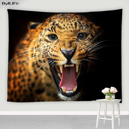Color Fashion Leopard Tapestry Wild Animal Cheetah Living Room Decor Mural Hippie Beach Blanket Bedroom Wall Decor Tapestries