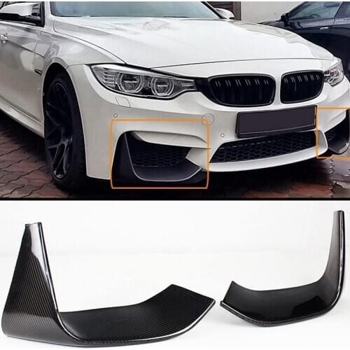 Front Bumper Diffuser Lip Splitters Lower Corner Spoiler Covers for-BMW F80 M3 Sedan 4D F82 F83 M4 Coupe 2D 2014-2019