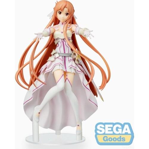 Original SEGA Sword Art Online SAO Asuna PVC Action Figure Model Toys Anime Brinquedos Figurals