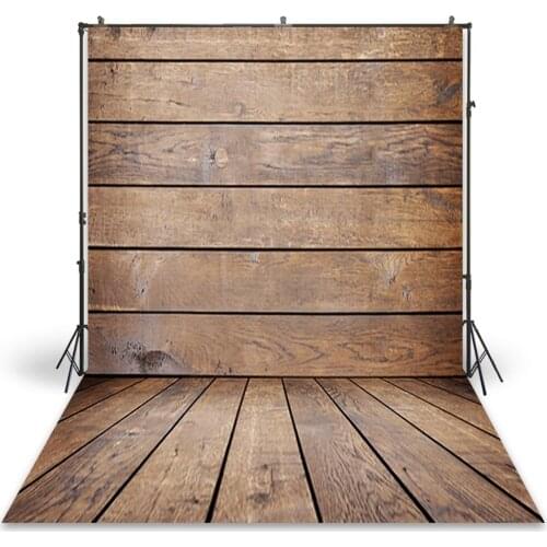 HUAYI Photography Backdrop Newborns Baby Child Photo Booth Background Vintage Old Brown Wood Customize Floor Backdrops D-8058