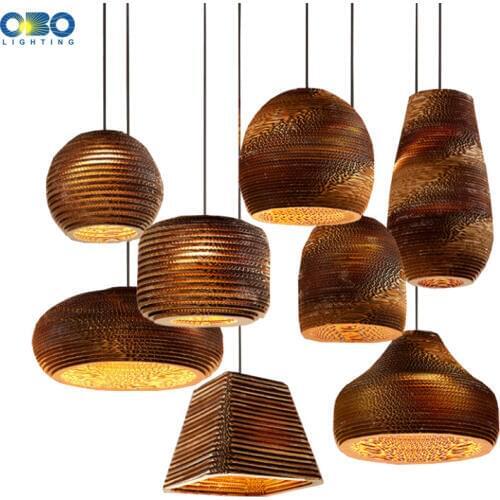 Creative Vintage Paper Honeycomb Pendant Lamp Indoor Bar Adornment Lighting E27 Lamp Holder 110-240V Free Shipping