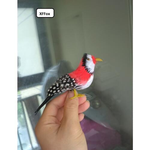 Small real life red bird model foam&feather simulation pearl bird doll gift about 12cm xf0838