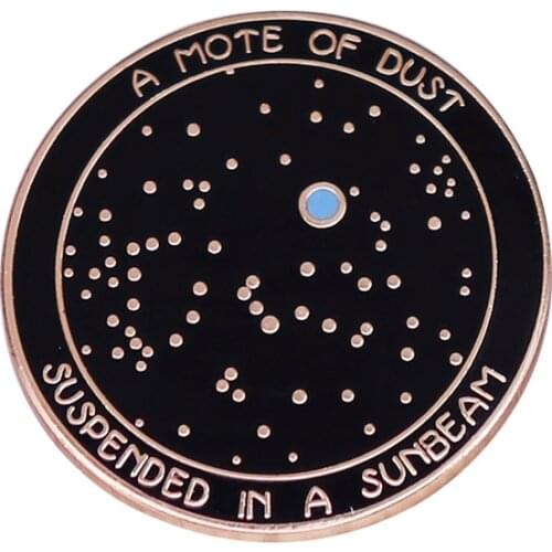 Carl Sagan Pale Blue Dot Inspired Lapel Pin Space Exploration Aesthetics Badge A Mote Of Dust, Suspended In A Sunbeam