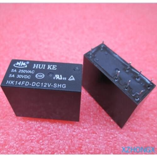 NEW 12V relay HK14FD-DC12V-SHG HK14FD-12VDC-SHG HK14FDDC12VSHG DC12V 12VDC 12V 5A 250VAC