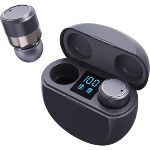 New T18 Digital Bluetooth 5.1 Earphone TWS Mini Wireless 9D Stereo Sports Waterproof Earbud Stereo Headset Touch Earphone