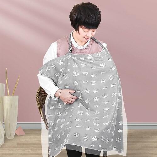 New Cotton Cartoon Nursing Cover For Breastfeeding Double Layer Soft Nursing Apron Multi Use For Baby Blanket Stroller Cover