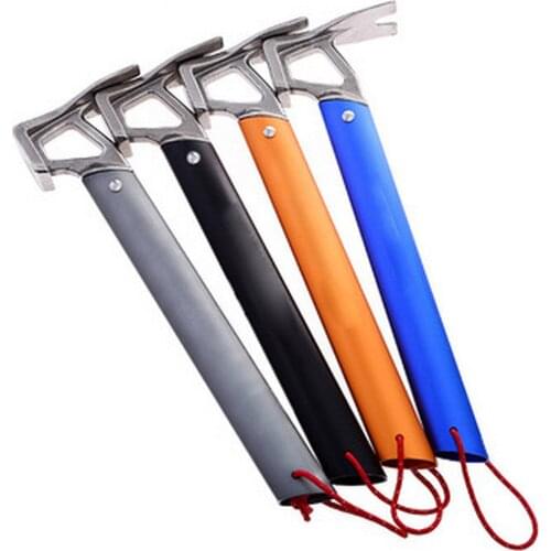 Outdoor Camping Tent Hammer Stainless Steel Tent Nail Puller Tent Peg Accessories Hiking Tent Nail Puller Hammer