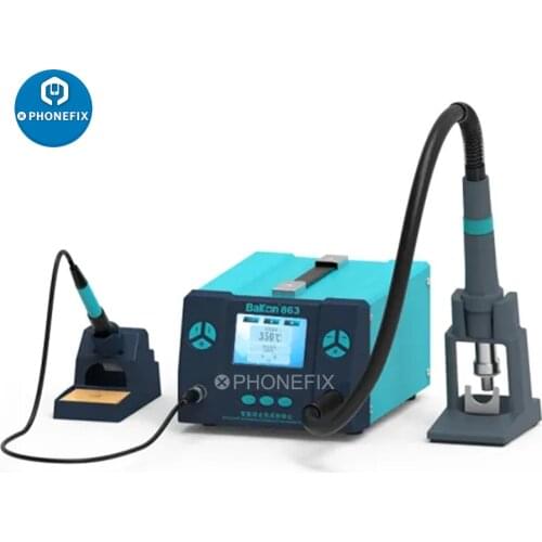 Bakon BK863 Soldering iron intelligent integrated Hot Air Gun Rework Station Digital Display Phone Repair BGA Soldering Station