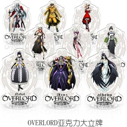 Anime Overlord Albedo Shalltear Bloodfallen Acrylic Stand Figure Model Plate Display Desk Decorate Cosplay Cartoon Cute Gifts