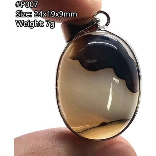 Natural Chalcedony Crystal Pendant Jewelry For Women Man Healing Love Luck Gift 24x19x9mm Beads Oval Stone Silver Gemstone AAAAA