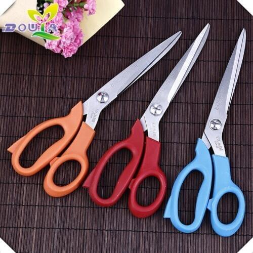 Modern golden 10 inch tailor scissors, stainless steel cut cloth scissors PP handle sewing scissors