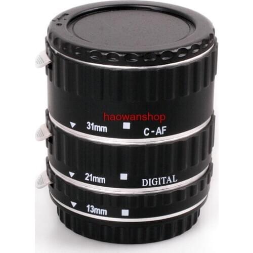 Metal AF Auto Focus Macro Extension Tube Ring For EF EF-S 60D 650D 5DII 70D 5d3 silver