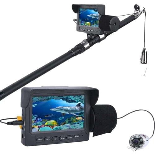 4.3 Inch 1000TVL Underwater Fishing Video Camera Kit 12 PCS LED Lights Video Fish Finder Lake Underwater Fish Camera