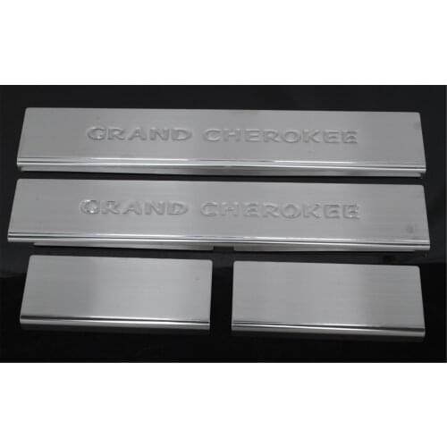 Outside Welcome Pedal No Logo Decorative Cover Trim Sticker for Jeep Grand Cherokee 2014+ Car Accessories Exterior Decoration