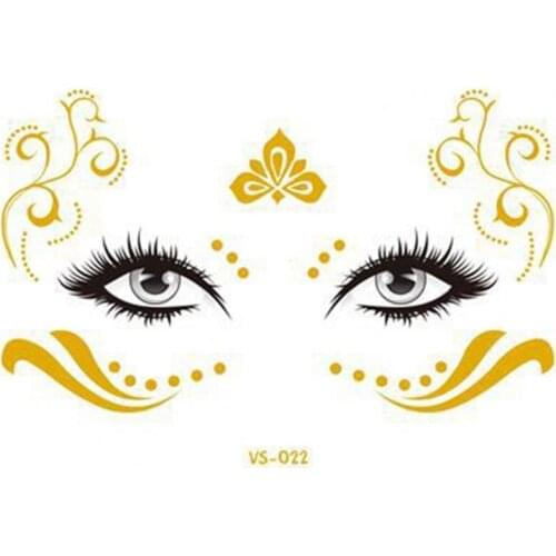 Women Metallic Waterproof Party Sticker Golden Freckle Temporary Tattoo for Makeup