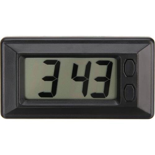 New LCD Digital Car Auto Clock Adjustable Student Desk Date Time Calendar Clock Electronic Dashboard Clock Black Multifunctional